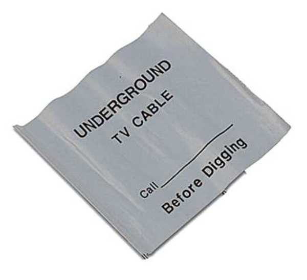 Marking Flag, Silver, Cable TV, PVC, PK100