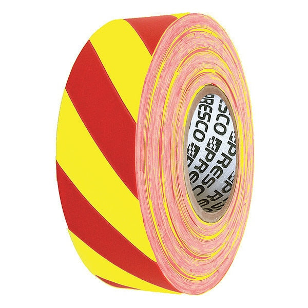 Flagging Tape, Yellow/Red, 300ft x 1-3/8In