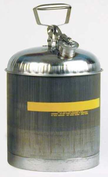 5 gal. Silver Stainless Steel Type I Safety Can for Flammables