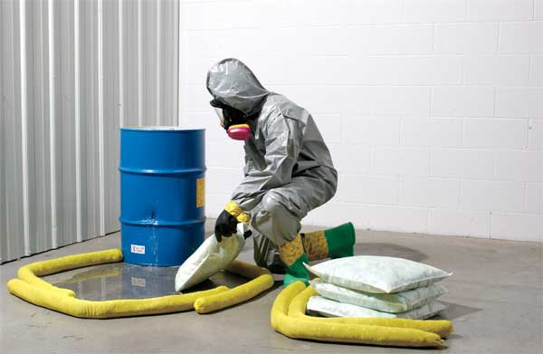 Sorbents, 57 gal. Chemical, Hazmat Absorbed, Yellow, Meltblown Polypropylene, 40 PK