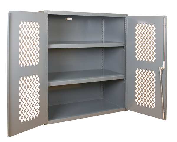 14 ga. ga. Steel Storage Cabinet, 36 in W, 42 in H, Stationary