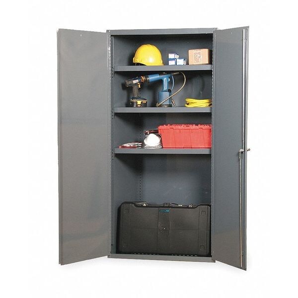 14 ga. ga. Steel Storage Cabinet, 36 in W, 60 in H, Stationary