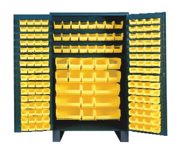 Extra-Heavy Duty Bin Cabinet, 48 in W, 78 in H, 24