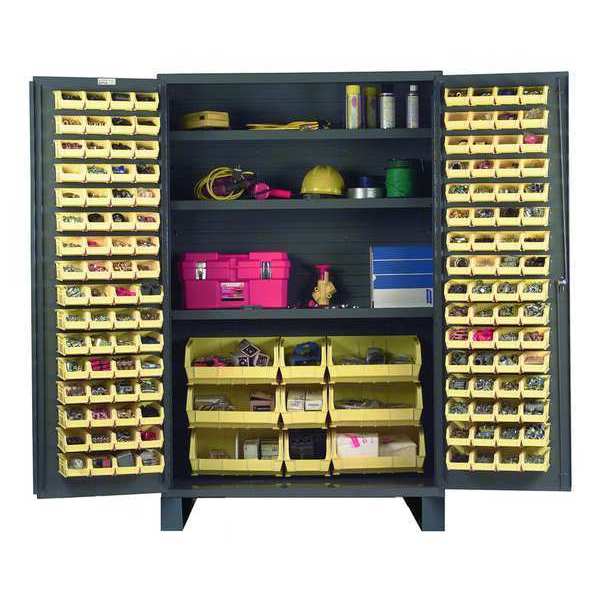 Extra-Heavy Duty Bin Cabinet, 48 in W, 78 in H, 24
