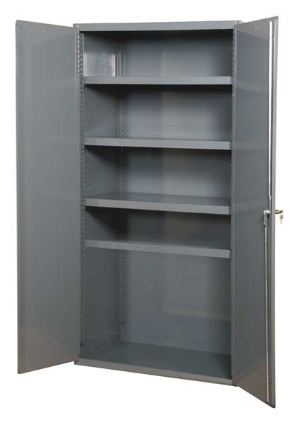 14 ga. ga. Steel Storage Cabinet, 48 in W, 72 in H, Stationary