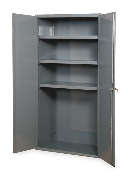 14 ga. ga. Steel Storage Cabinet, 48 in W, 72 in H, Stationary
