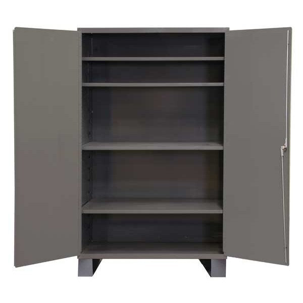 14 ga. ga. Steel Storage Cabinet, 48 in W, 78 in H, Stationary