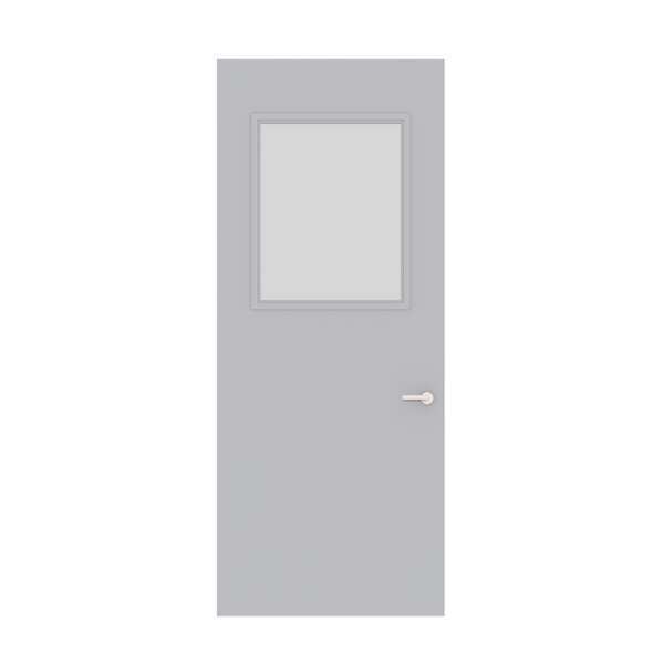 Swing Swing Door, 84 in H, 36 in W, Gray
