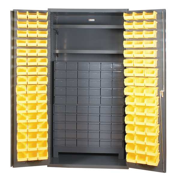 Extra-Heavy Duty Bin Cabinet, 36 in W, 72 in H, 24