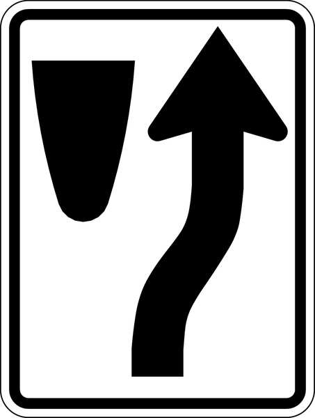 Keep Right Traffic Sign, 24 in H, 18 in W, Aluminum, Vertical Rectangle, No Text, R4-7-18HA