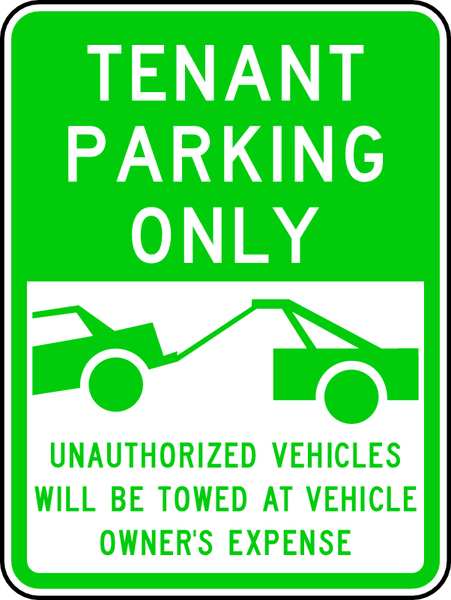 Tenant Parking Sign, 18