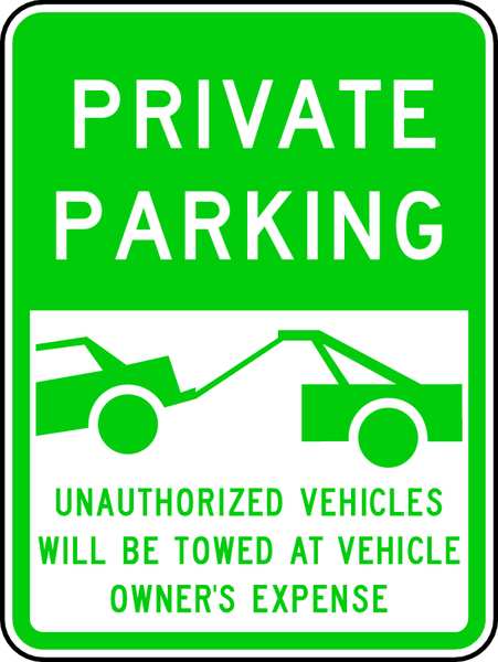 Private Parking Sign, 24