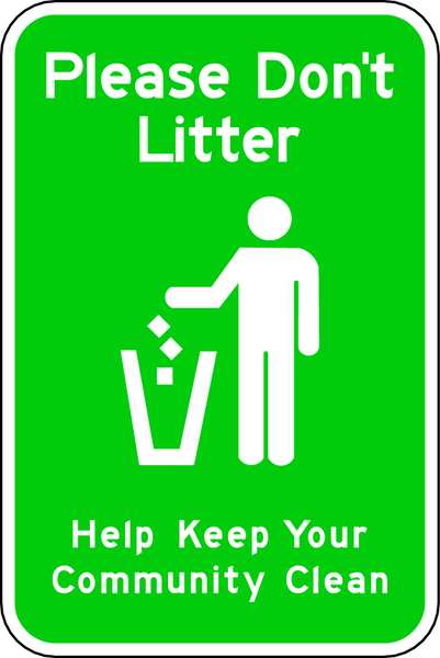 Conservation Sign, 18 in Height, 12 in Width, Aluminum, Vertical Rectangle, English