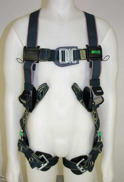 Arc-Flash Rated Full Body Harness, Vest Style, L/XL, Kevlar(R)/Nomex(R), Black