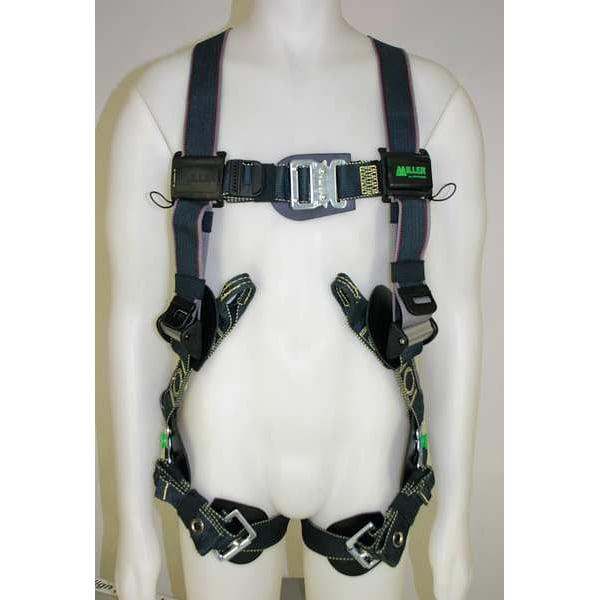 Full Body Harness, Vest Style, L/XL, Nomex(R)/Kevlar(R), Black
