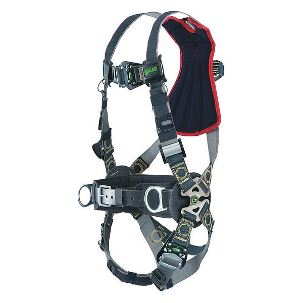Arc-Flash Rated Full Body Harness, Vest Style, L/XL, Kevlar(R)/Nomex(R), Black