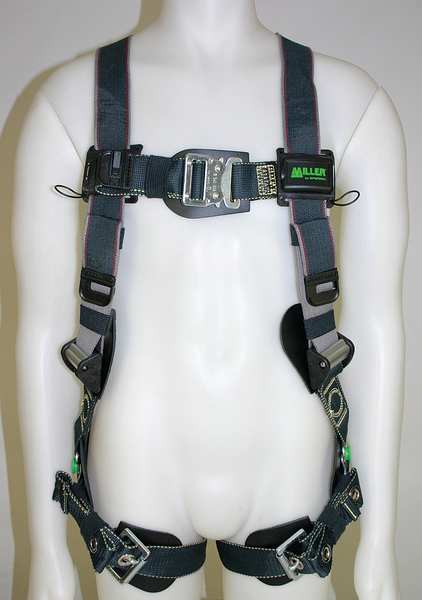Arc-Flash Rated Full Body Harness, Vest Style, L/XL, Kevlar(R)/Nomex(R), Black