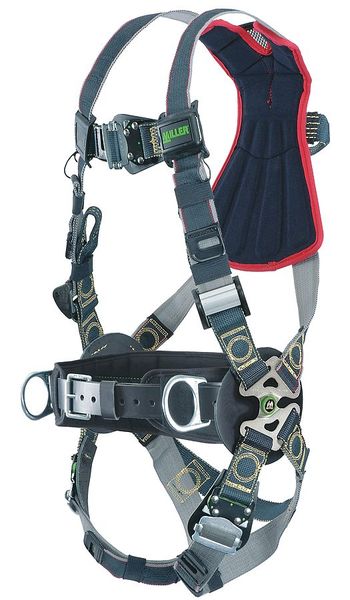Arc-Flash Rated Full Body Harness, Vest Style, L/XL, Kevlar(R)/Nomex(R), Black