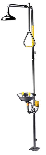 Eye/Face Wash Station, Plumbed, Push Hndle