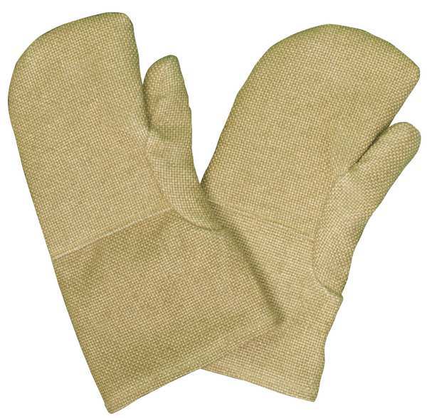 Heat Resistant Gloves, Tan, Double Palm, PR