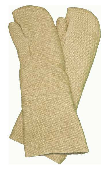 Heat Resistant Gloves, Tan, Double Palm, PR