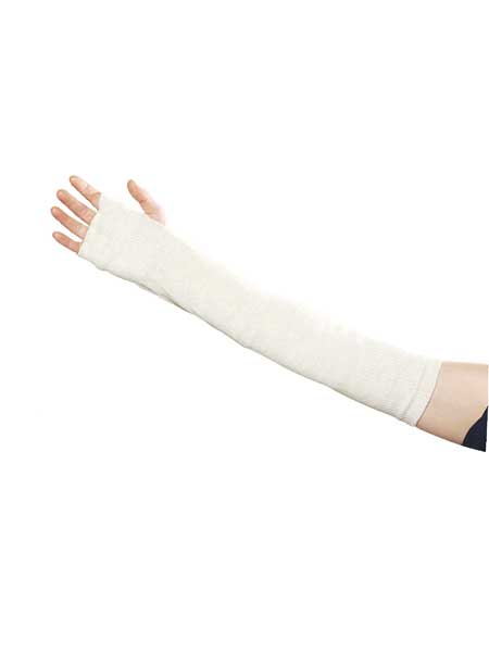 Heat-Resistant Sleeve w/Thumbhole, White, Nomex III-Â¿