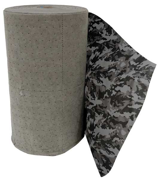 Sorbents, 64 gal/pk, Universal Absorbed, Camouflage, Polypropylene