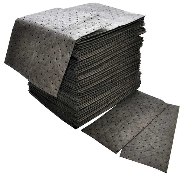 Sorbents, 36 gal. Universal Absorbed, Gray, Polypropylene, 100 PK