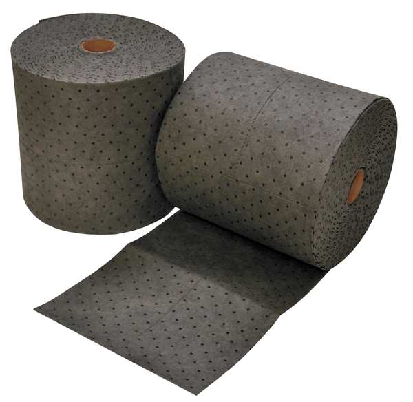 Sorbents, 64 gal/pk, Universal Absorbed, Gray, Polypropylene, 2 PK