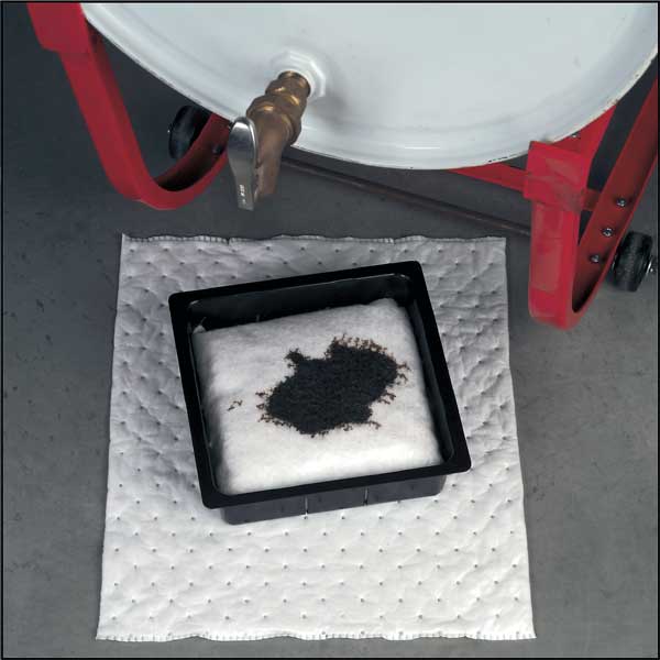 Drip Pan Kit, Absorbs 5.5 gal. Oil, , White