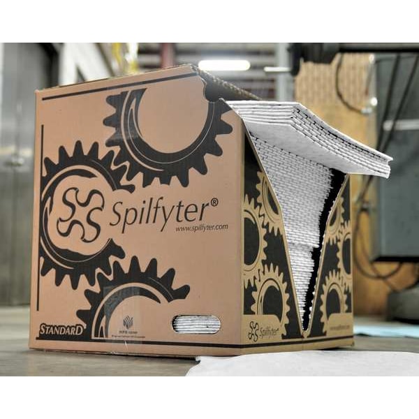 Sorbents, 32 gal/pk, .16 gal/pad, Oil Absorbed, White, Polypropylene, 200 PK