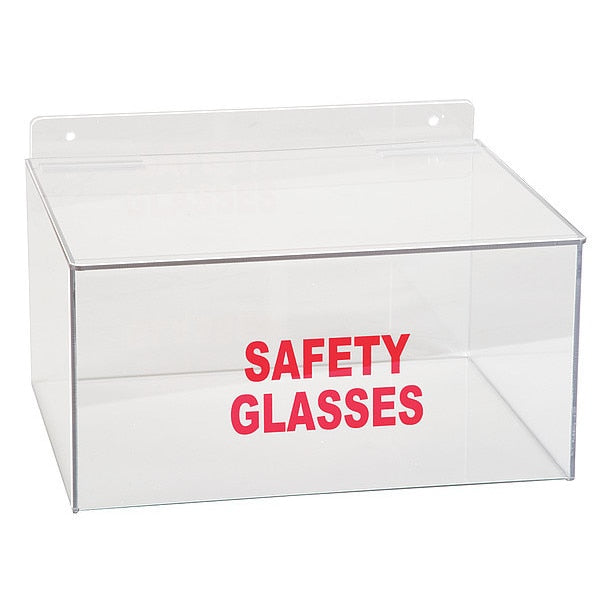 Saf Glss Disp W/ Lid, Tray, Clr, PETG