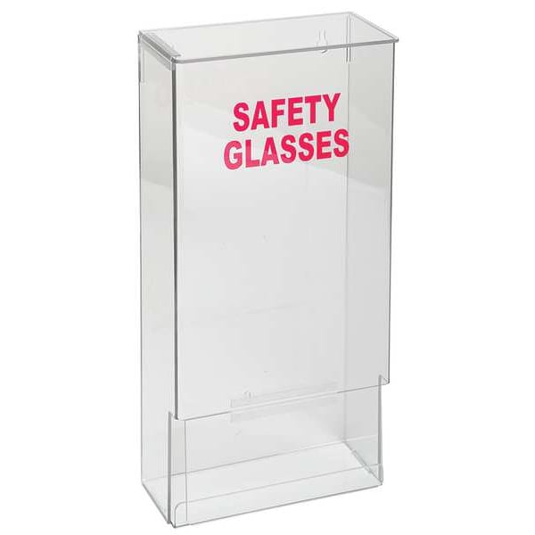 Saf Glss and Goggles Disp W/ Lid, Stk, Clr
