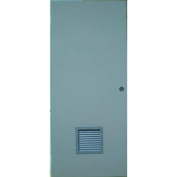 Steel Door with Louvers, 84 in H, 48 in W, 1 3/4 in Thick, 18-gauge, Type: 2