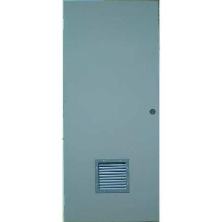 Steel Door with Louvers, 80 in H, 48 in W, 1 3/4 in Thick, 18-gauge, Type: 1