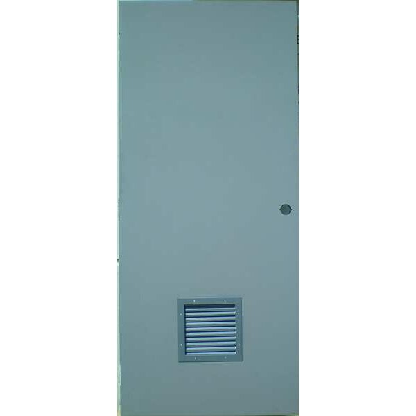 Steel Door with Louvers, 84 in H, 48 in W, 1 3/4 in Thick, 18-gauge, Type: 1