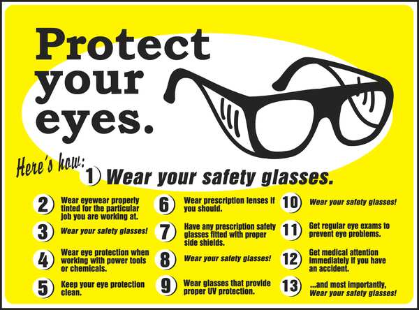 Safety Awareness Poster, 24 x 18In, ENG
