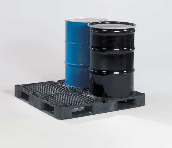 Partially Recycled High Density Polyethylene Pallet, 48 7/8 in L, 48 3/4 in W, 5 1/2 in H