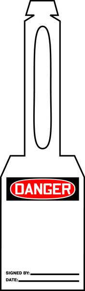 Danger Tag, 5-1/4 x 3-1/4 In, Plstc, PK25