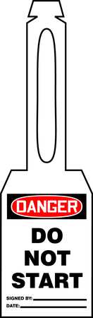 Danger Tag, 5-1/4 x 3-1/4 In, Plstc, PK25
