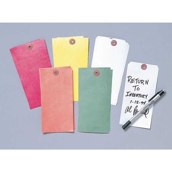 Blank Tag, 6-1/4 x 3-1/8 In, Yel, PK100