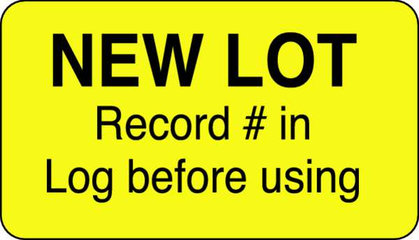 Lot Label, 1 In. H, 1-3/4 In. W, PK1000, 141458