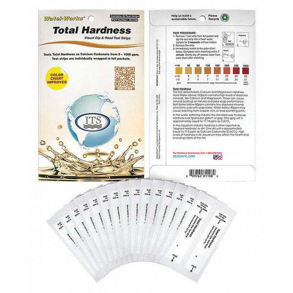 Test Strip, Total Hardness, 0-1000ppm, PK30