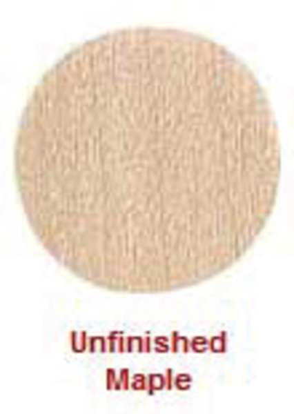 Round Poke Self-Adhesive Screw Cap, 9/16 in Dia, Maple, Wood Plain, 52 PK