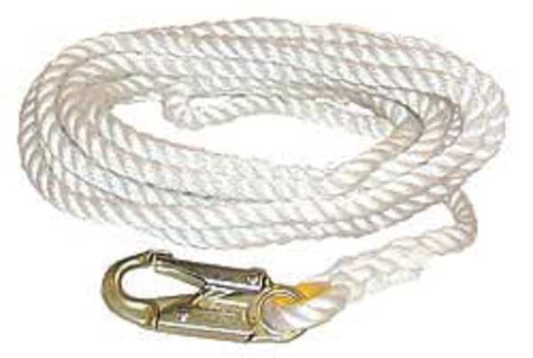 Positioning Lanyard, 50 ft., 310 lb. Weight Capacity, White