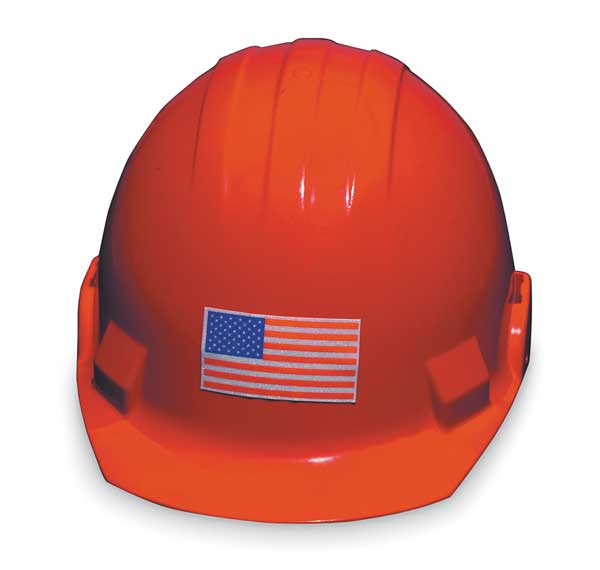 Hard Hat Label, 2-1/8 In. H, 4 In. W, PK5