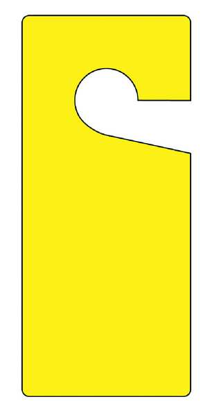 Blank Tag, 9 x 4 In, Yel, Plstc, PK10