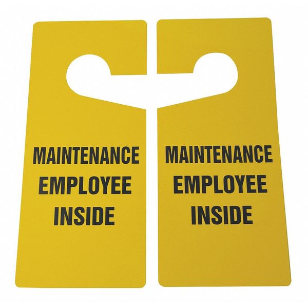 Door Knob Hanger Tag, 9 in Height, 4 in Width, English