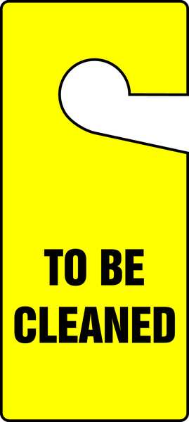 Door Knob Hanger Tag, 9 in Height, 4 in Width, English