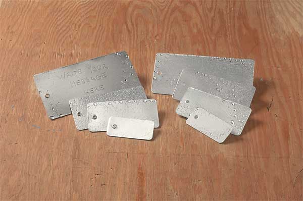 Blank Tag, 1-3/8 x 2-3/4 In, Silver, PK25
